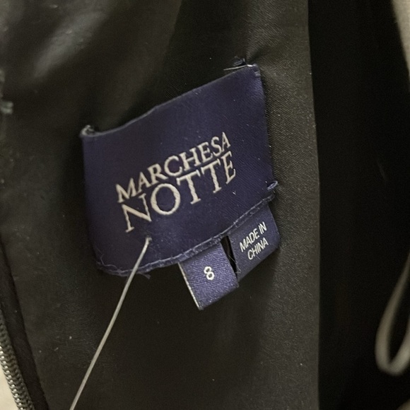 MARCHESA NOTTE Floral Cold-Shoulder Gown - Picture 8 of 8